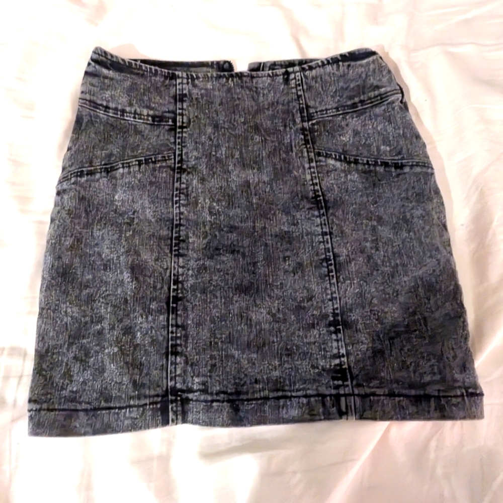 Nollie Charcoal Demin Pencil Skirt